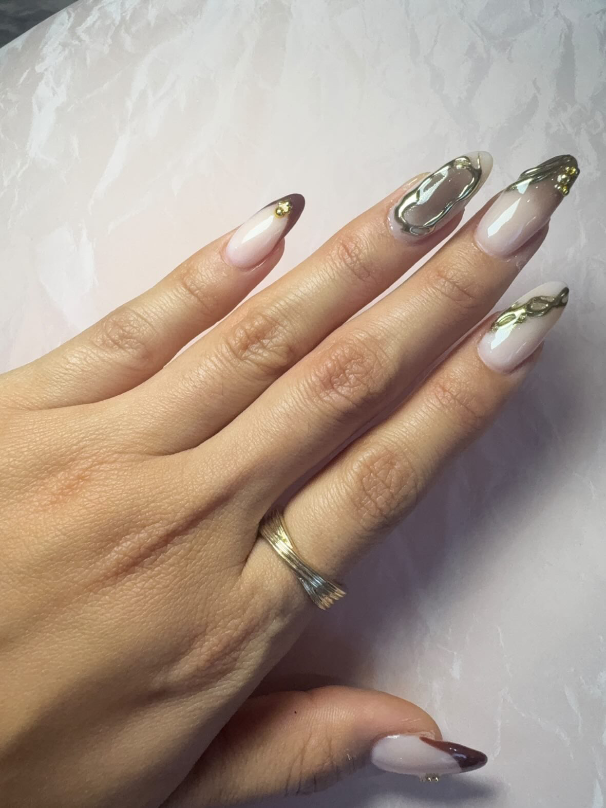 Manicura acrílica elaborada
